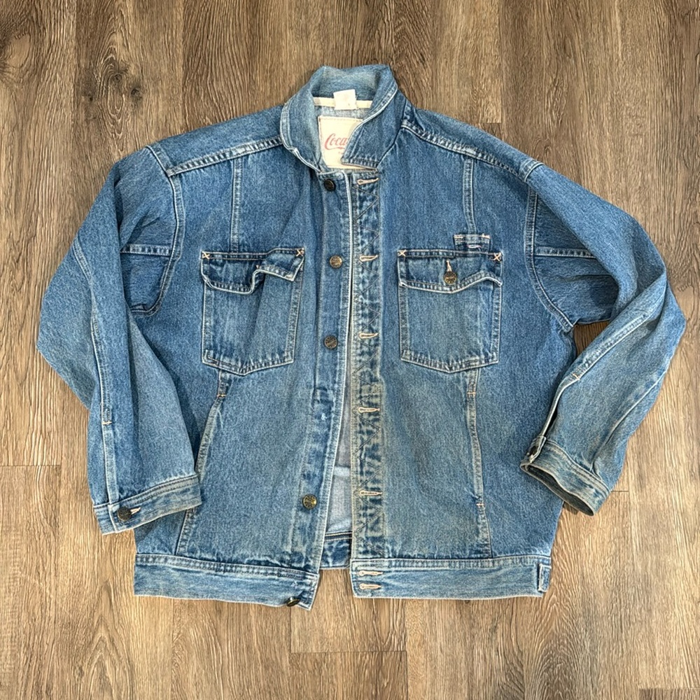 rare vintage coca cola distressed denim